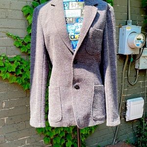 Shades of grey lined wool blazer